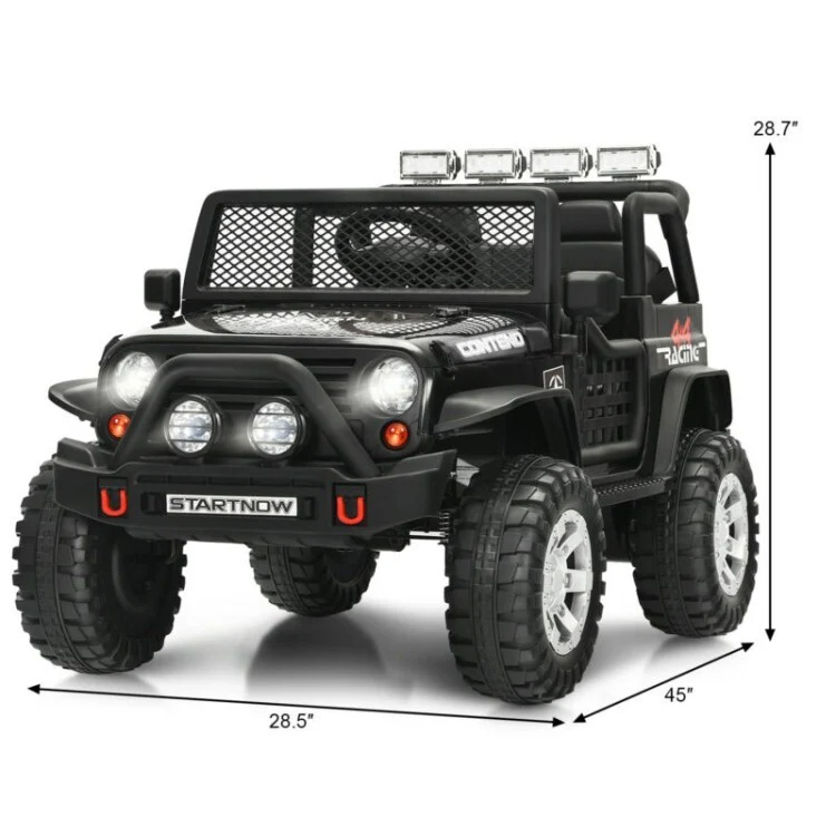 12V Electric Kids Ride-On Truck with Remote Control, Lights, and Music - Image 4