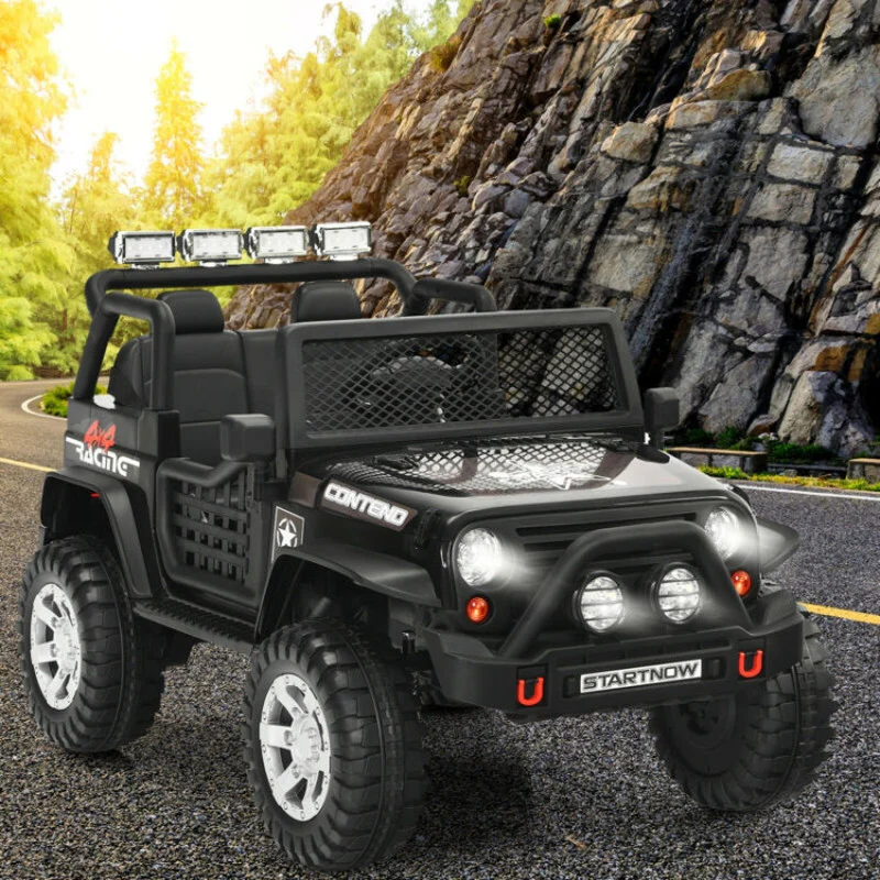 12V Kids Remote Control Electric Truck Car with Lights and Music Ride-On Toy - Image 2