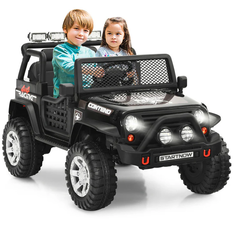 12V Kids Remote Control Electric Truck Car with Lights and Music Ride-On Toy - Image 4