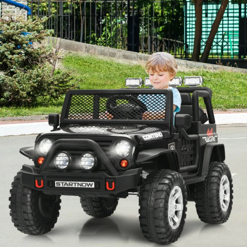 12V Kids Remote Control Electric Truck Car with Lights and Music Ride-On Toy - Image 6