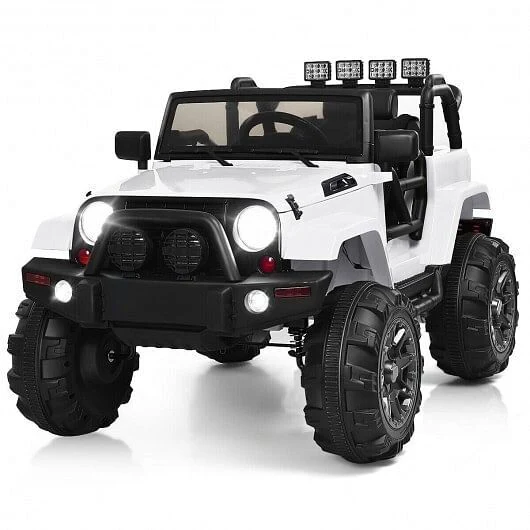 12V Kids Remote Control Riding Truck Car with LED Lights and Music - Image 4