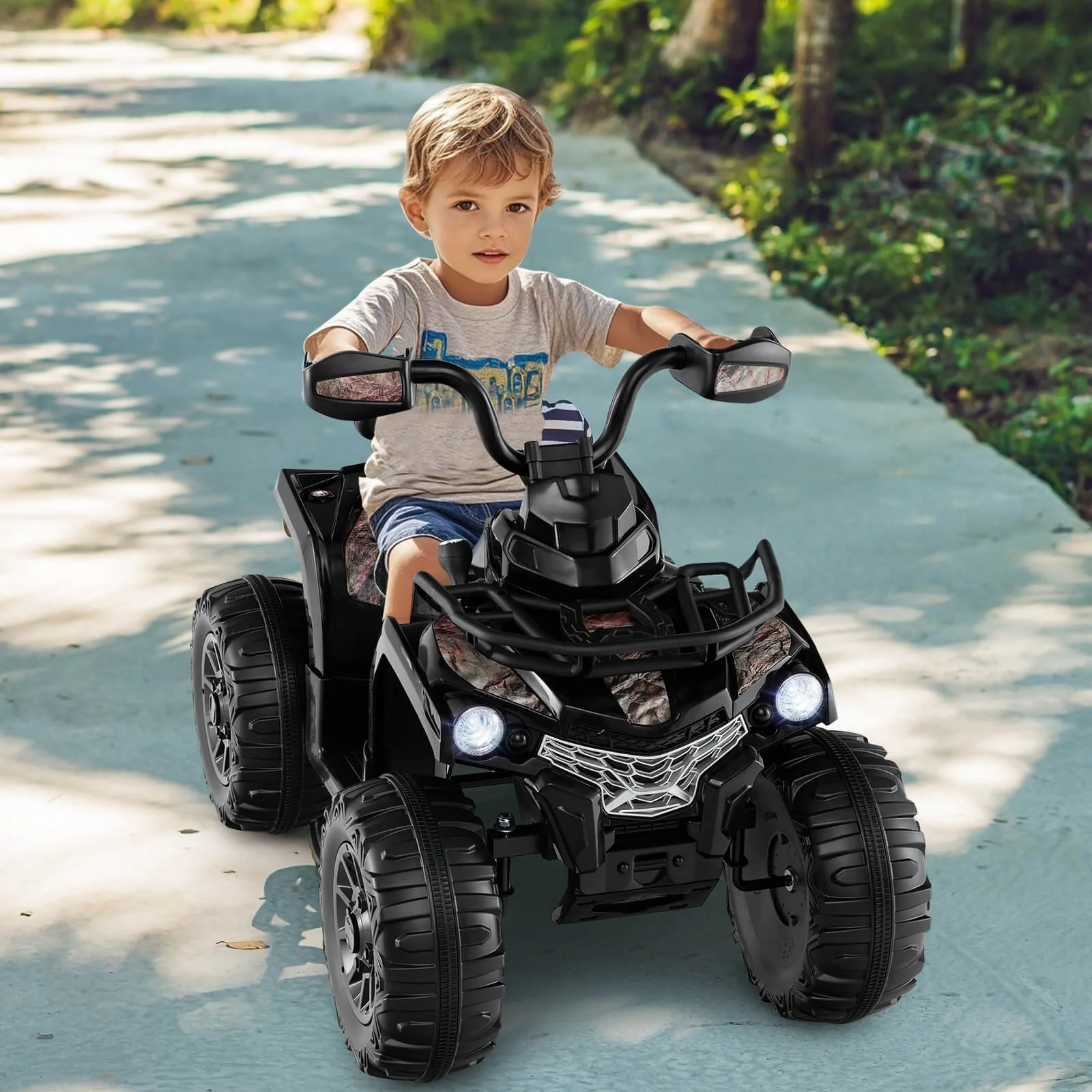 12V Electric Kids Ride On ATV Quad 4-Wheeler with Music and Headlights - Image 4