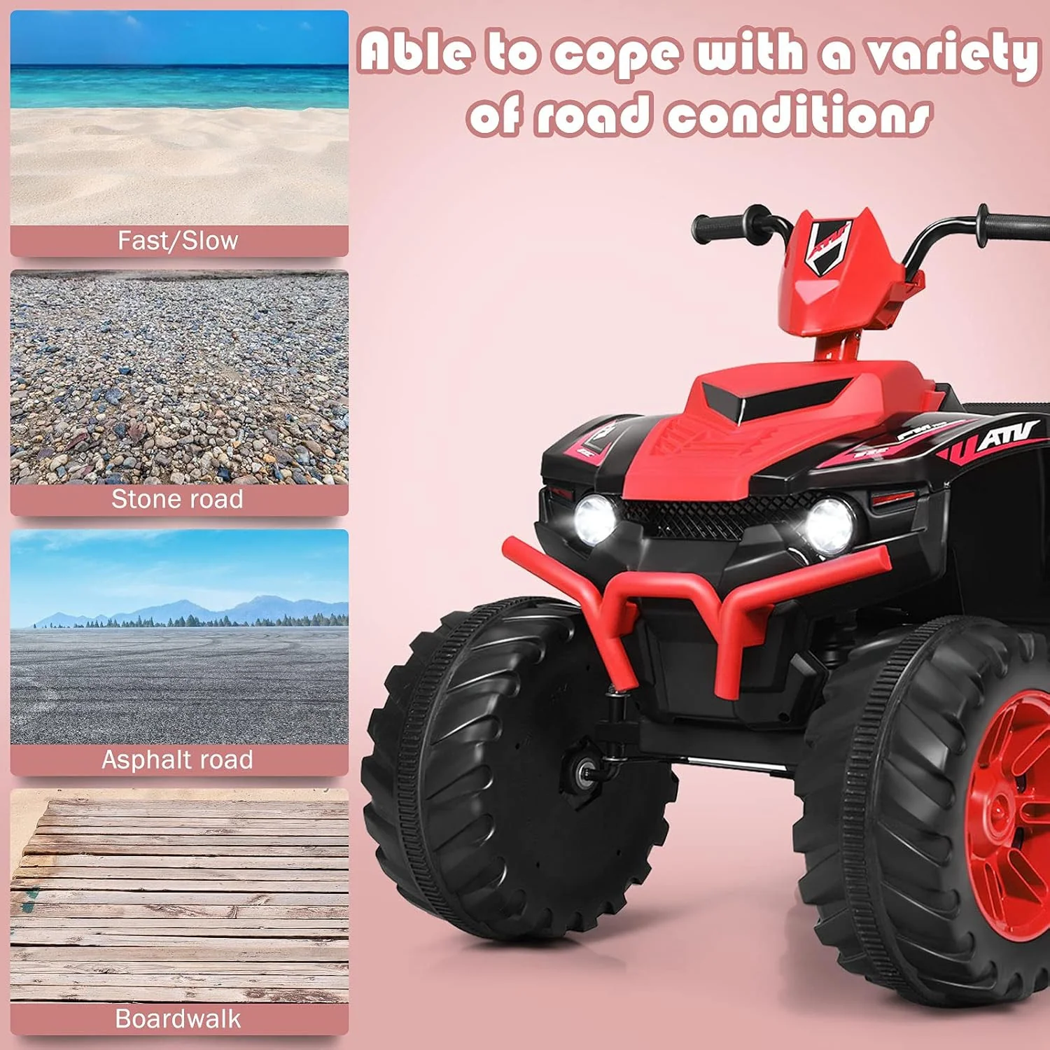 12V Kids Electric Ride-On 4-Wheeler ATV Battery-Powered Vehicle for Toddlers - Image 8