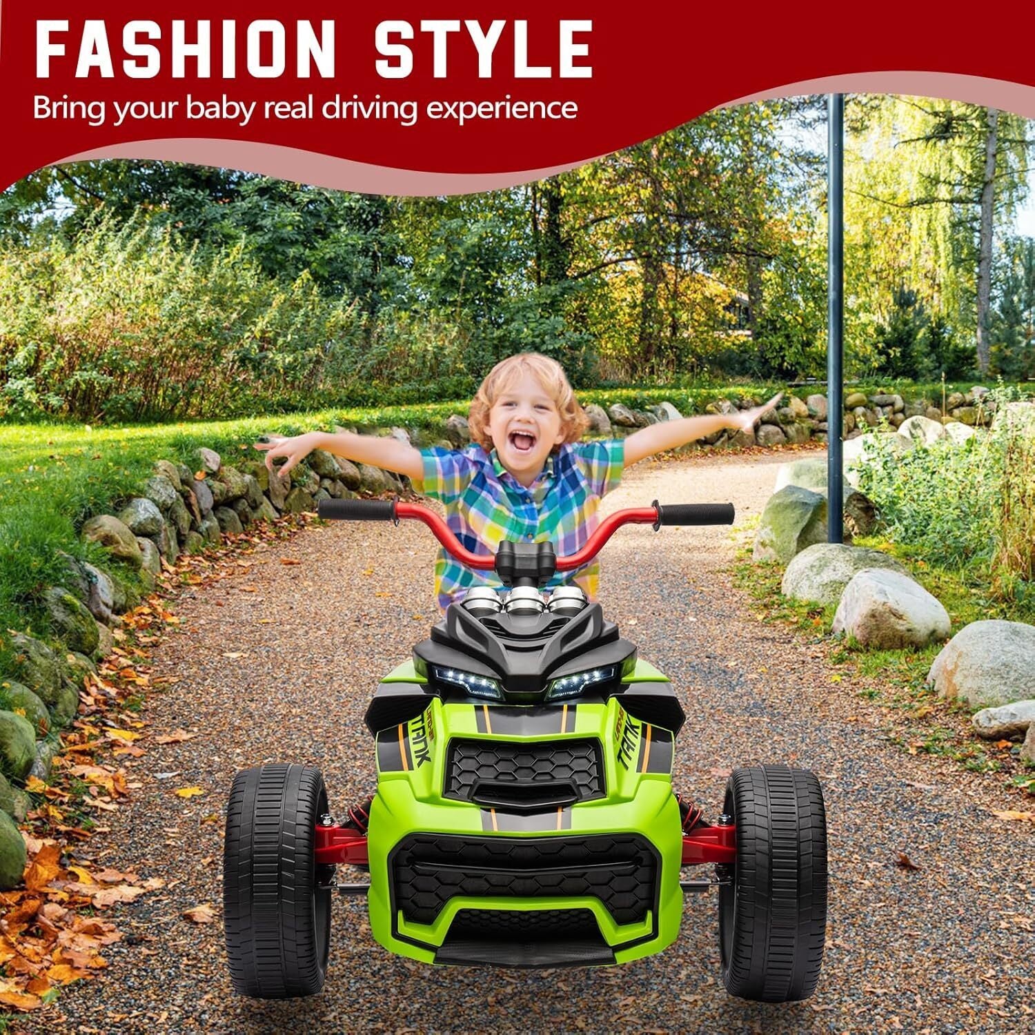 12V Electric 3-Wheel Ride-On ATV for Toddlers, Battery Powered Kids Car Toy - Image 14