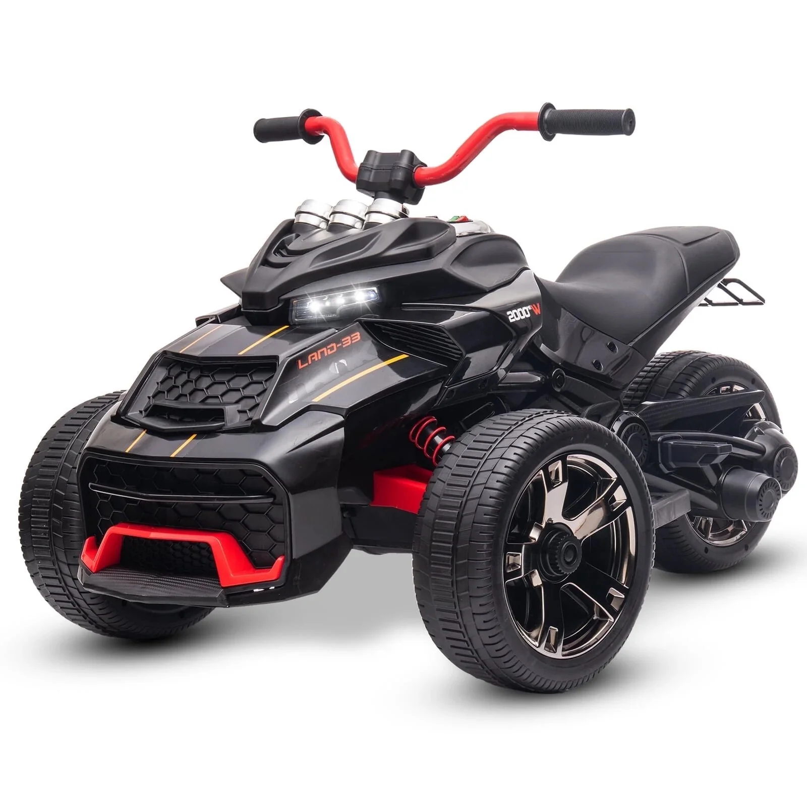 12V Kids Ride-On 2-Wheeler ATV Motorcycle Toy with LED Lights and Music - Image 9