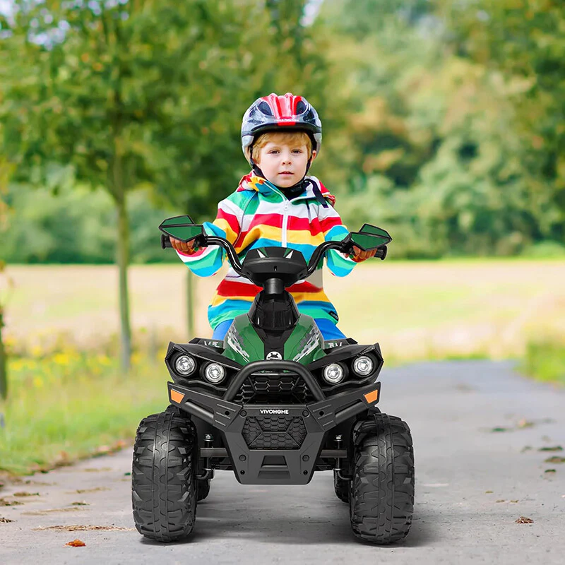 12V Kids Ride-On ATV with High/Low Speed, 2.7 mph Max, LED Lights, Music, and Horn - Image 2
