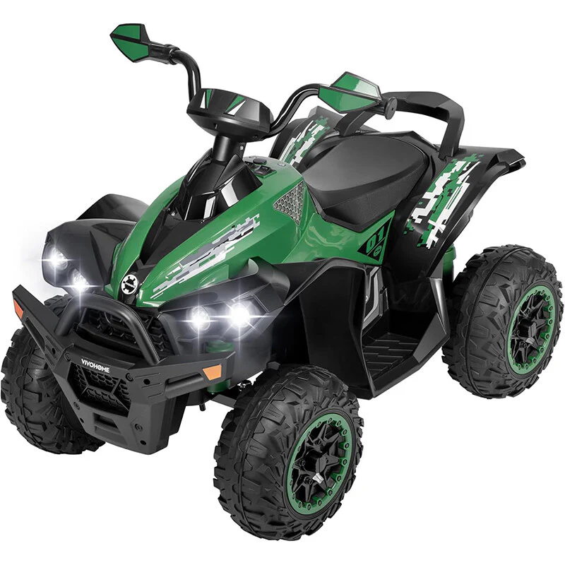 12V Kids Ride-On ATV with High/Low Speed, 2.7 MPH Max, LED Lights, Music, and Horn - Image 8