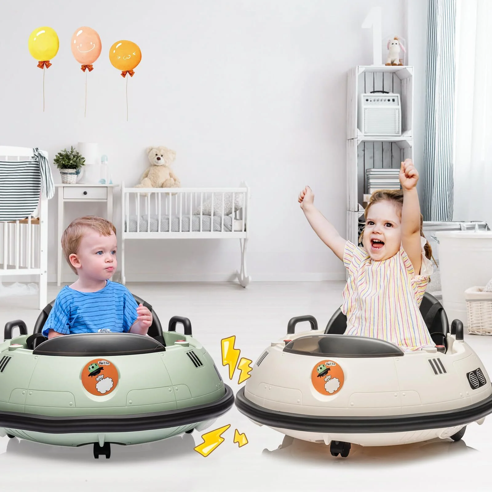 12V Kids Electric Ride-On Bumper Car with 360-Degree Spin and Remote Control for Toddlers - Image 17