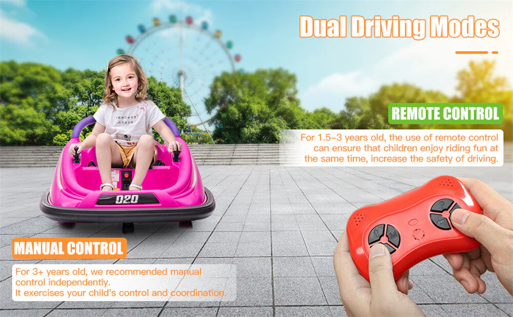 12V Kids Electric Ride-On Bumper Car with 360° Spin and Parent Remote Control - Image 6