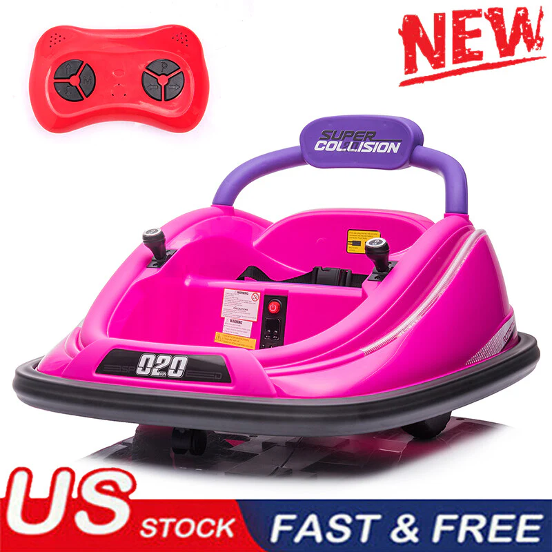 12V Kids Electric Ride-On Bumper Car with 360° Spinning, Remote Control, and LED Lights - Image 10