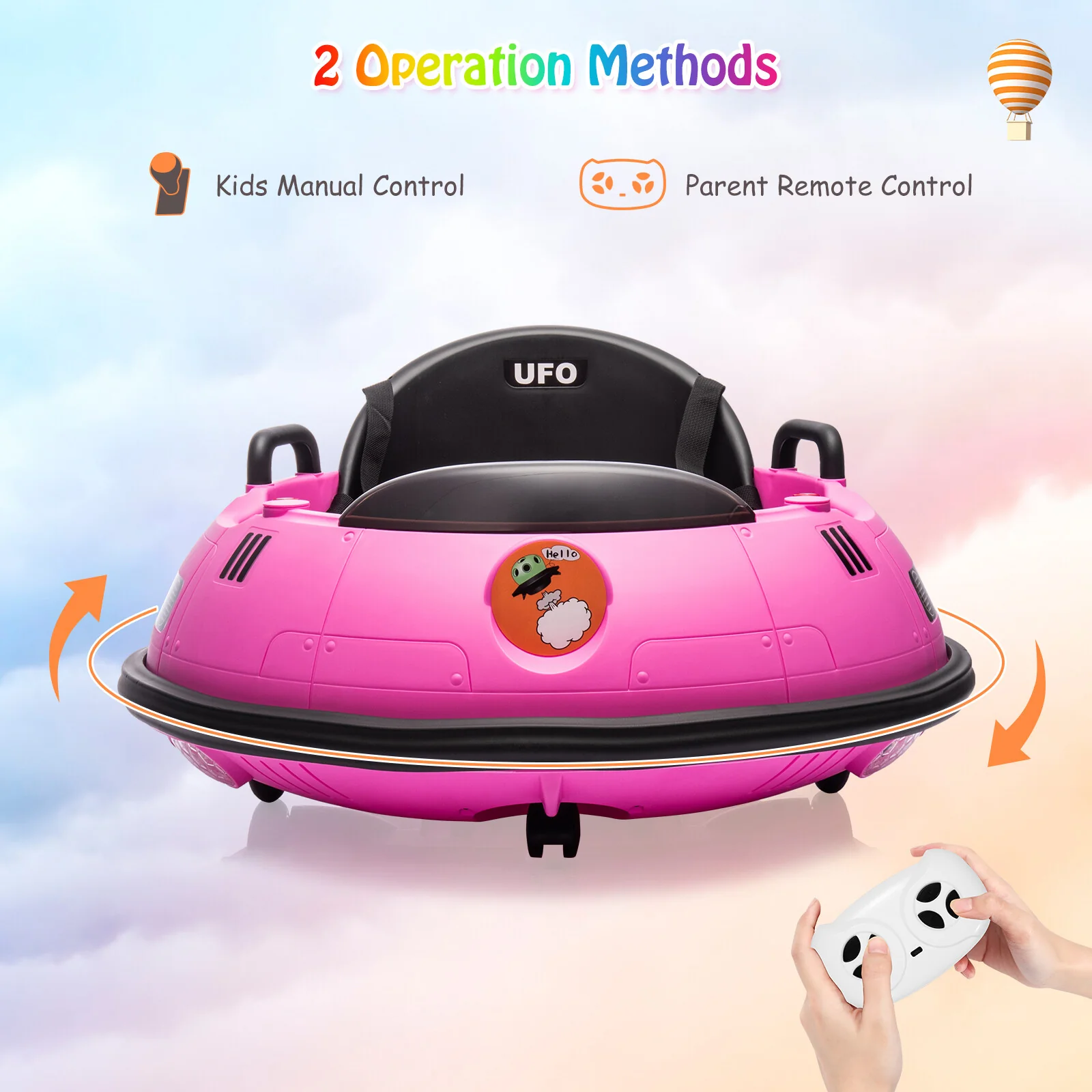 12V Electric Kids Ride-On Bumper Car with Remote Control for Toddlers - Image 5