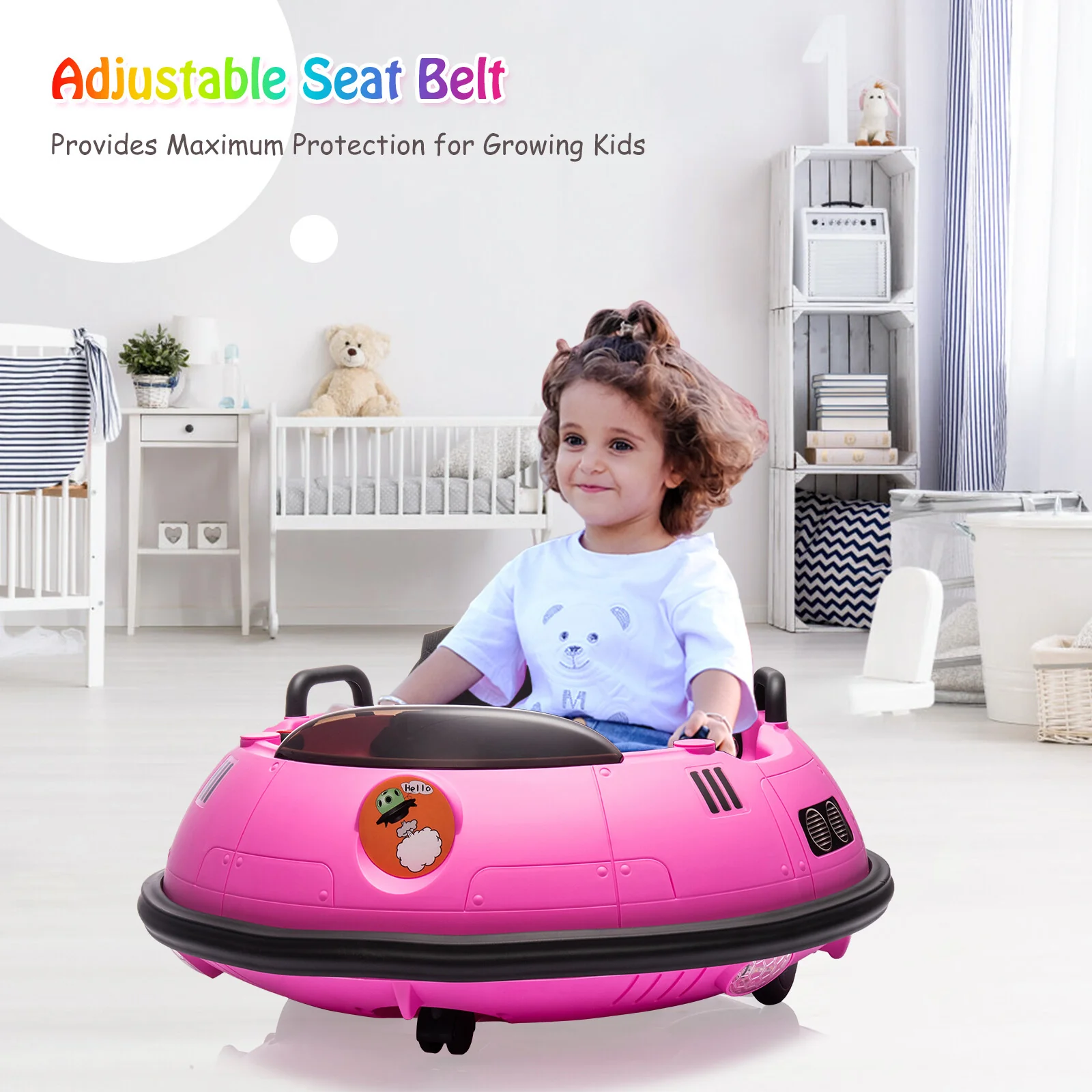 12V Electric Kids Ride-On Bumper Car with Remote Control for Toddlers - Image 7