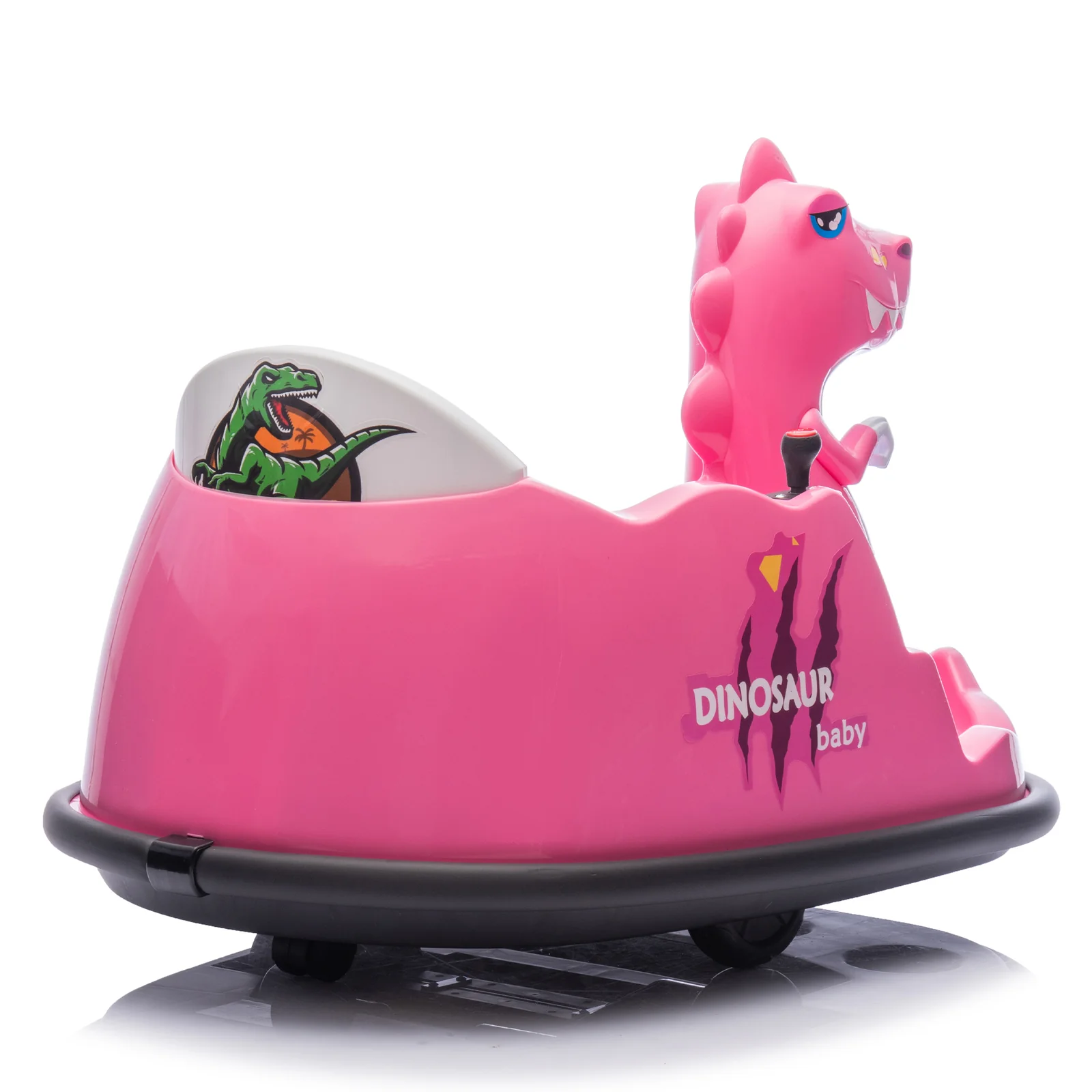 12V Kids Ride-On Dinosaur Bumper Car with Parental Remote Control and Detailed Design - Image 15