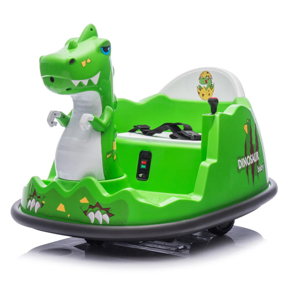 12V Kids Ride-On Bumper Car with Parent Remote Control Dinosaur Shape and Element Design - Image 18