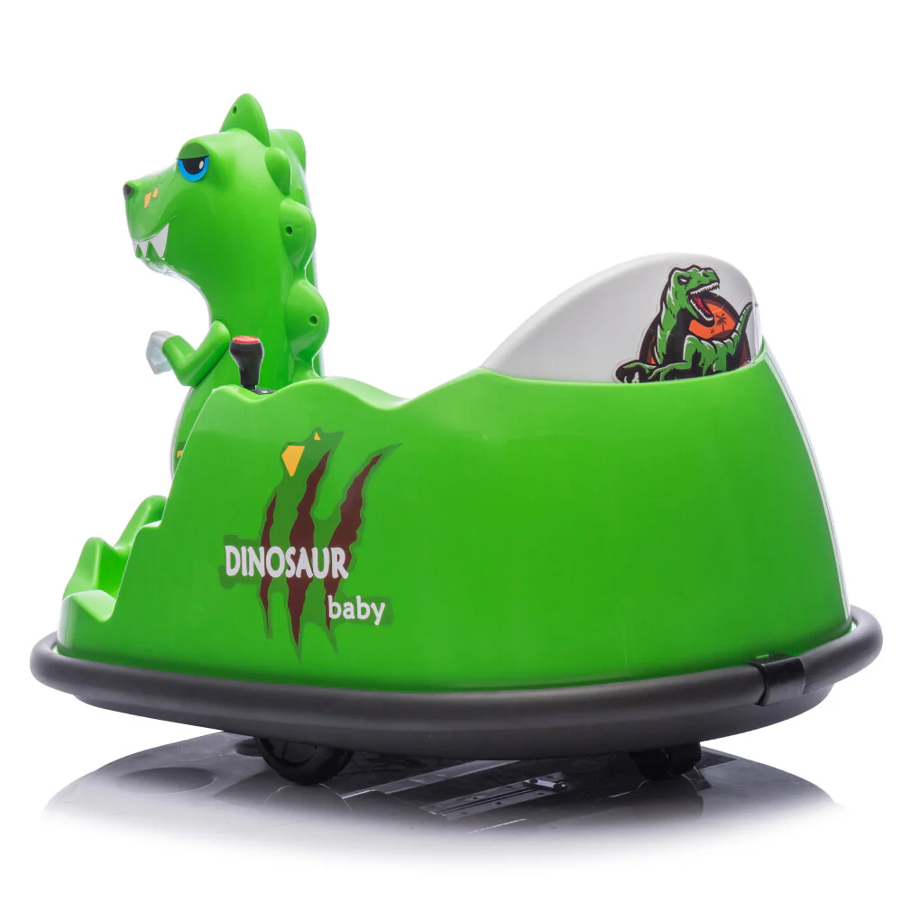 12V Kids Ride-On Bumper Car with Parent Remote Control Dinosaur Shape and Element Design - Image 25