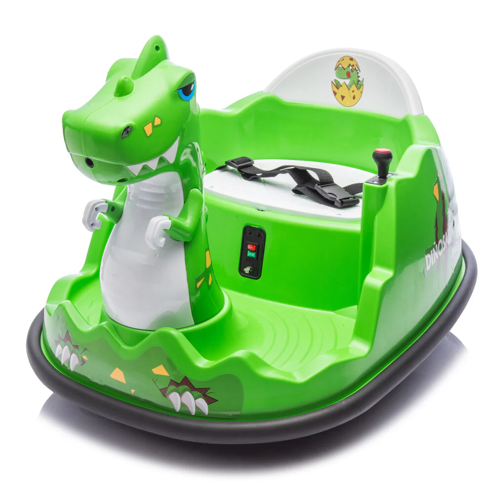 12V Kids Ride-On Bumper Car with Parental Control Dinosaur Shape and Element Design - Image 3