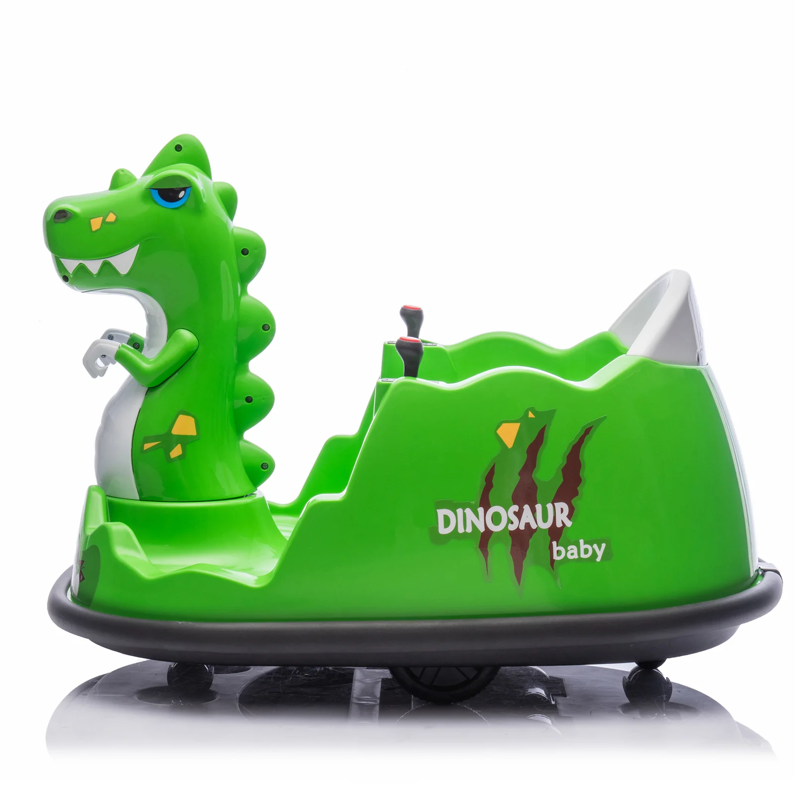 12V Kids Ride-On Bumper Car with Parental Control Dinosaur Design 2WD - Image 12