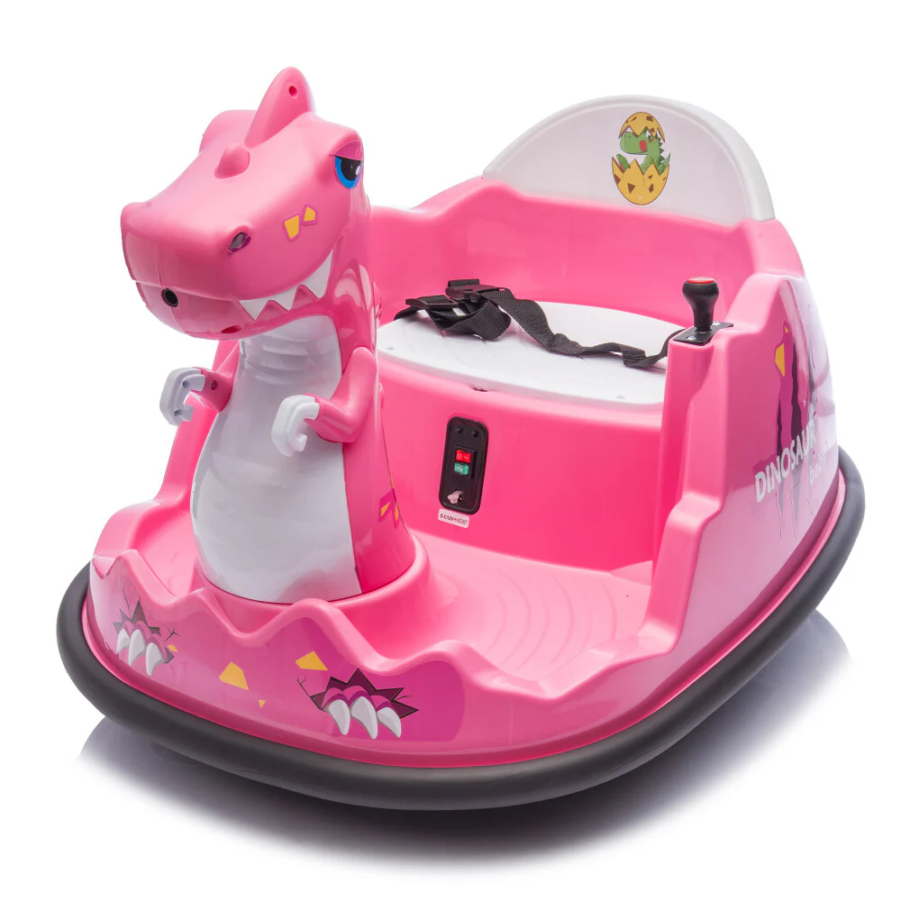 12V Kids Ride-On Bumper Car with Parental Remote Control Dinosaur Shape and Element Design - Image 3