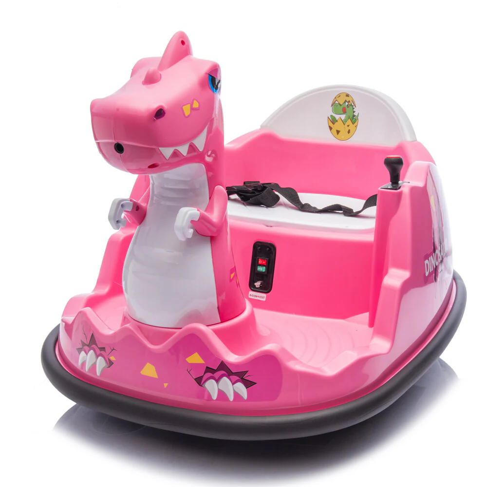 12V Kids Ride-On Bumper Car with Parental Remote Control Dinosaur Shape and Element Design - Image 4