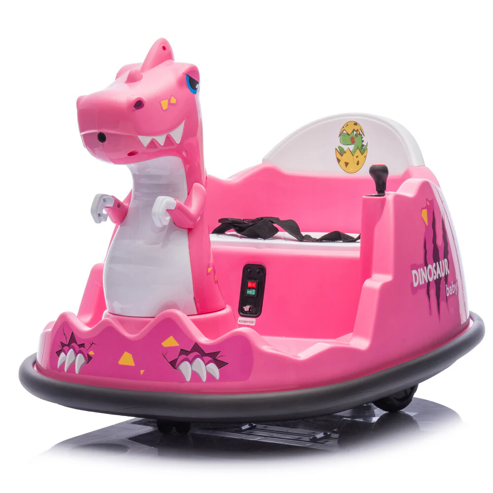 12V Kids Ride-On Bumper Car with Parental Remote Control Dinosaur Shape and Element Design - Image 5