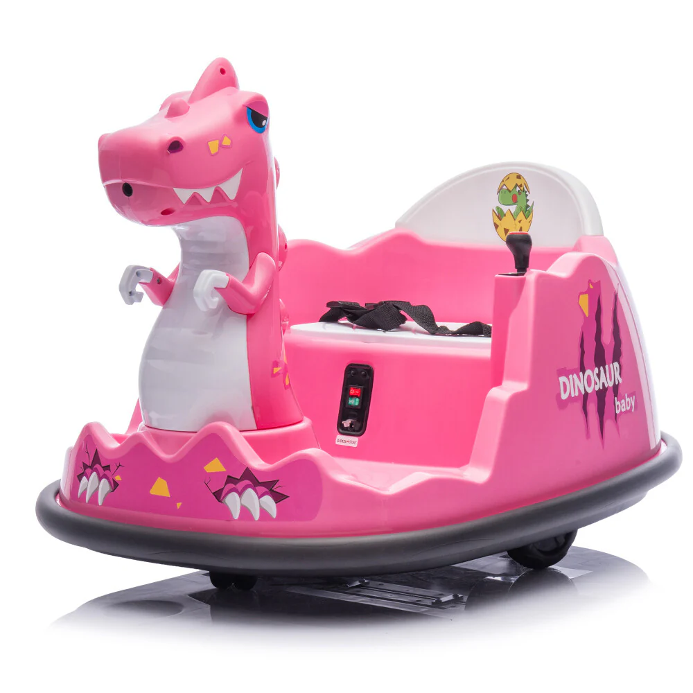 12V Kids Ride-On Bumper Car with Parental Remote Control Dinosaur Shape and Element Design - Image 7
