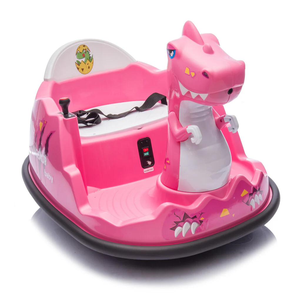 12V Kids Ride-On Bumper Car with Parental Remote Control Dinosaur Shape and Element Design - Image 8