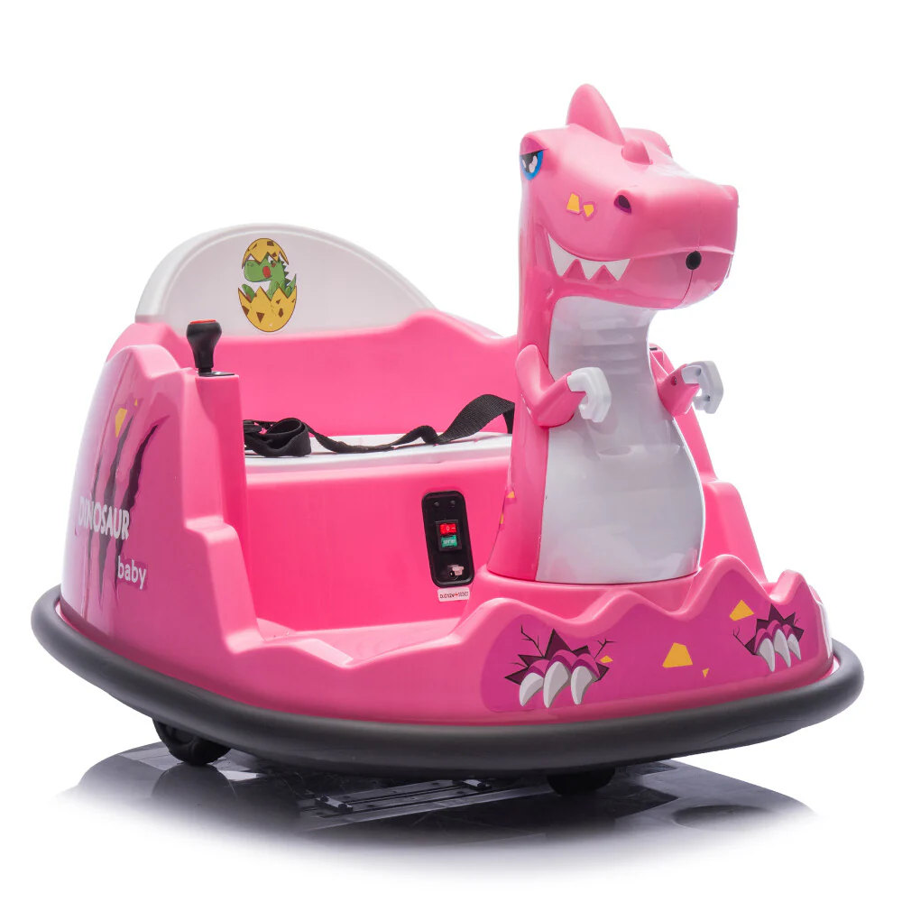 12V Kids Ride-On Bumper Car with Parental Remote Control Dinosaur Shape and Element Design - Image 9