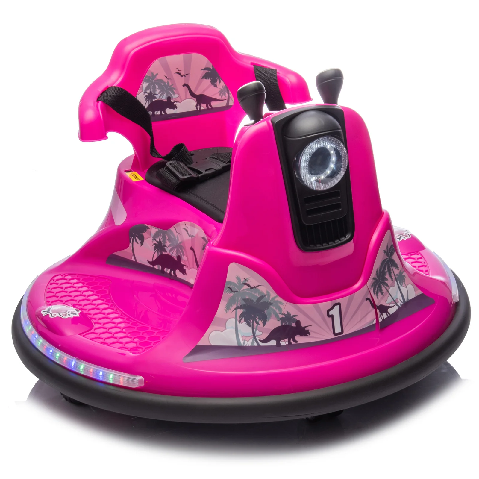 12V Kids Ride-On Bumper Car with Parental Control and 360-Degree Rotation - Image 8