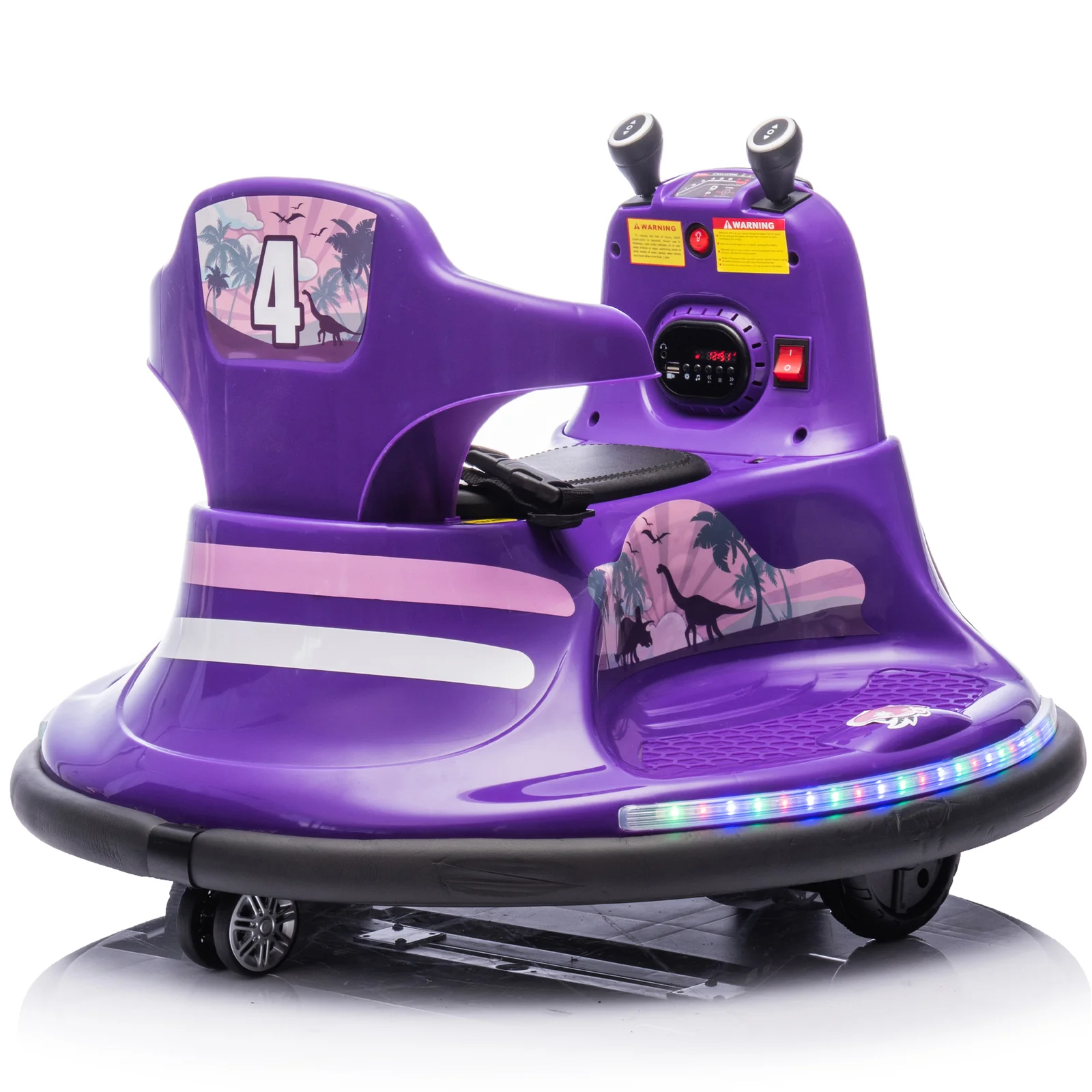 12V Kids Ride-On Bumper Car with Parent Remote Control and 360-Degree Rotation - Image 11