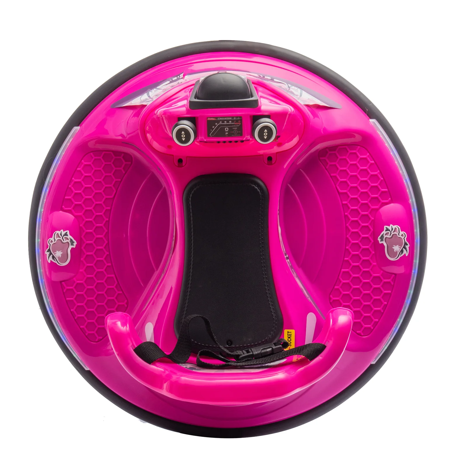 12V Kids Ride-On Bumper Car with Parental Control and 360-Degree Rotation, Two-Handed Steering - Image 14