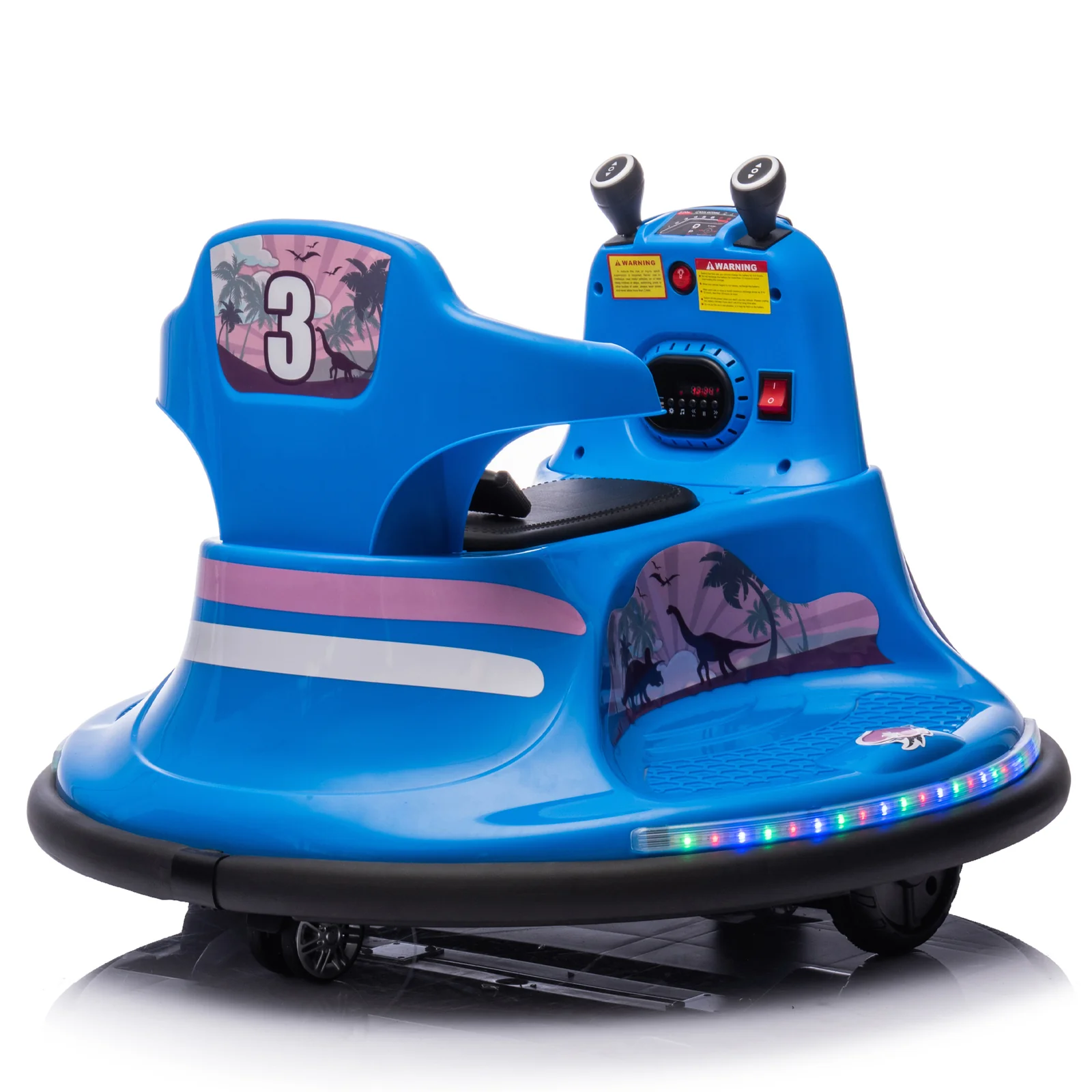 12V Kids Ride-On Bumper Car with Parental Remote Control, 360-Degree Rotation, Two-Handed Steering - Image 13