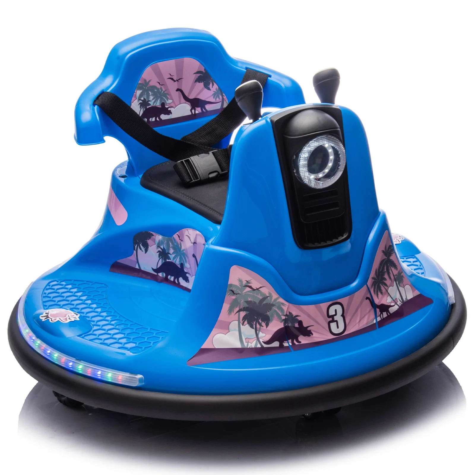 12V Kids Ride-On Bumper Car with Parental Remote Control, 360-Degree Rotation, Two-Handed Steering - Image 6