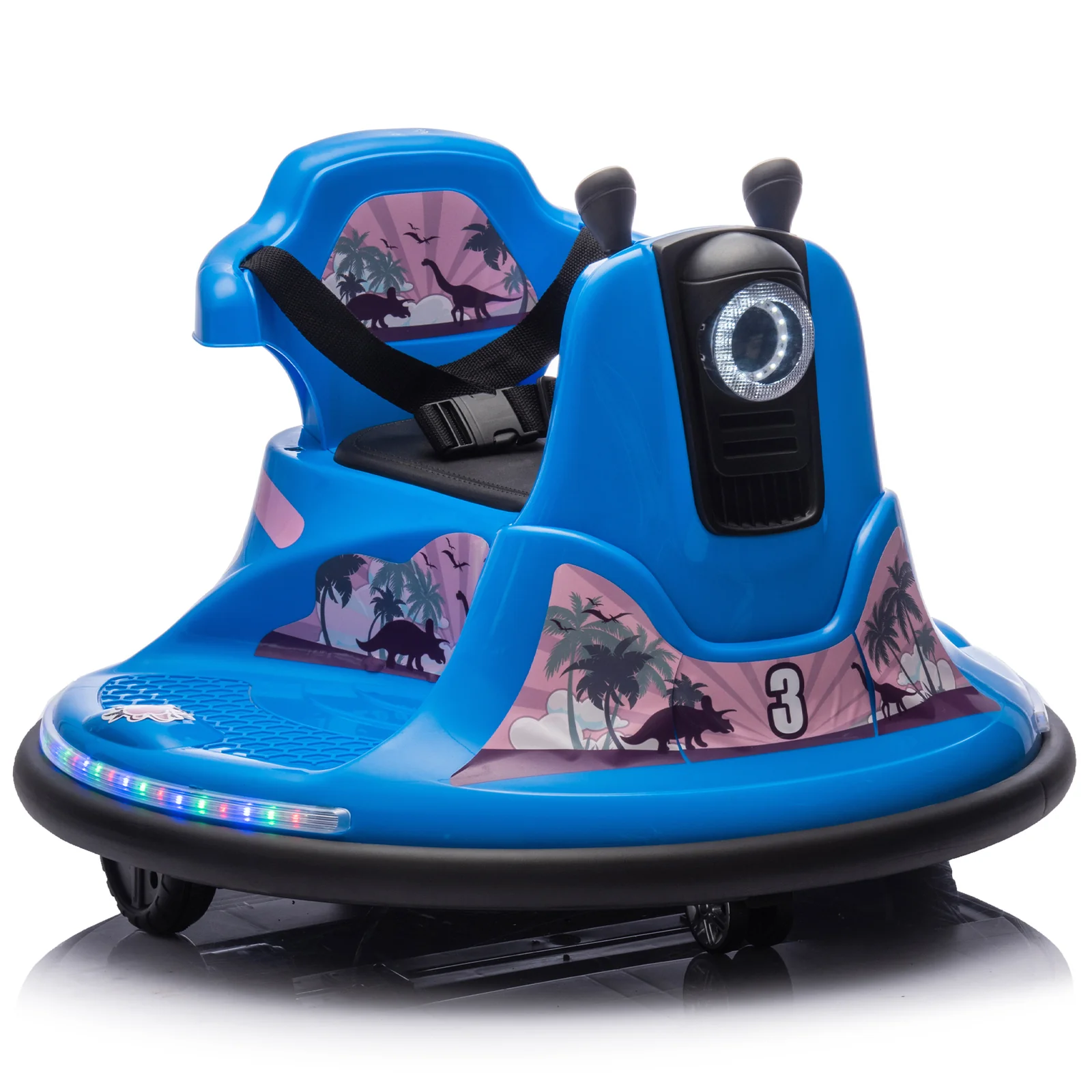 12V Kids Ride-On Bumper Car with Parental Remote Control, 360-Degree Rotation, Two-Handed Steering - Image 8