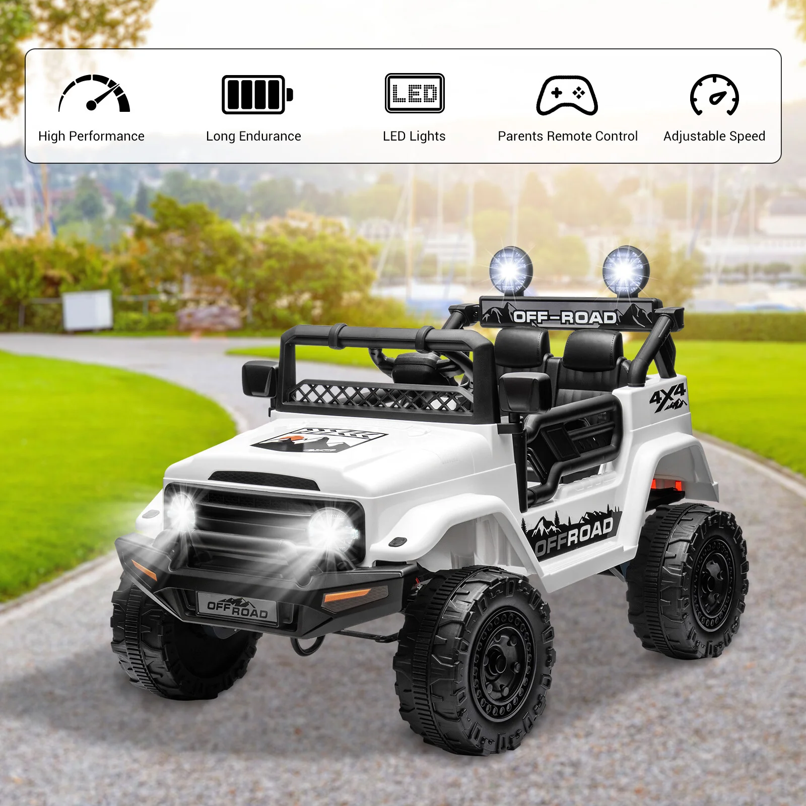 12V Electric 2-Seater Kids Ride-On SUV Toy Truck with Remote Control - Image 2