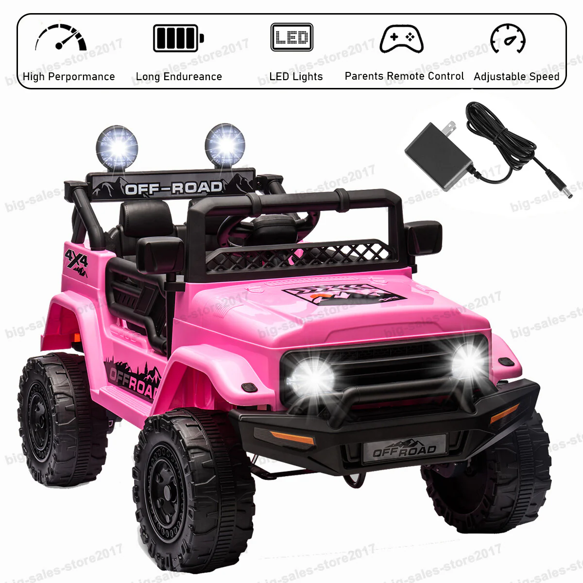 12V Electric 2-Seater Kids Ride-On Jeep Truck with Remote Control - Image 11