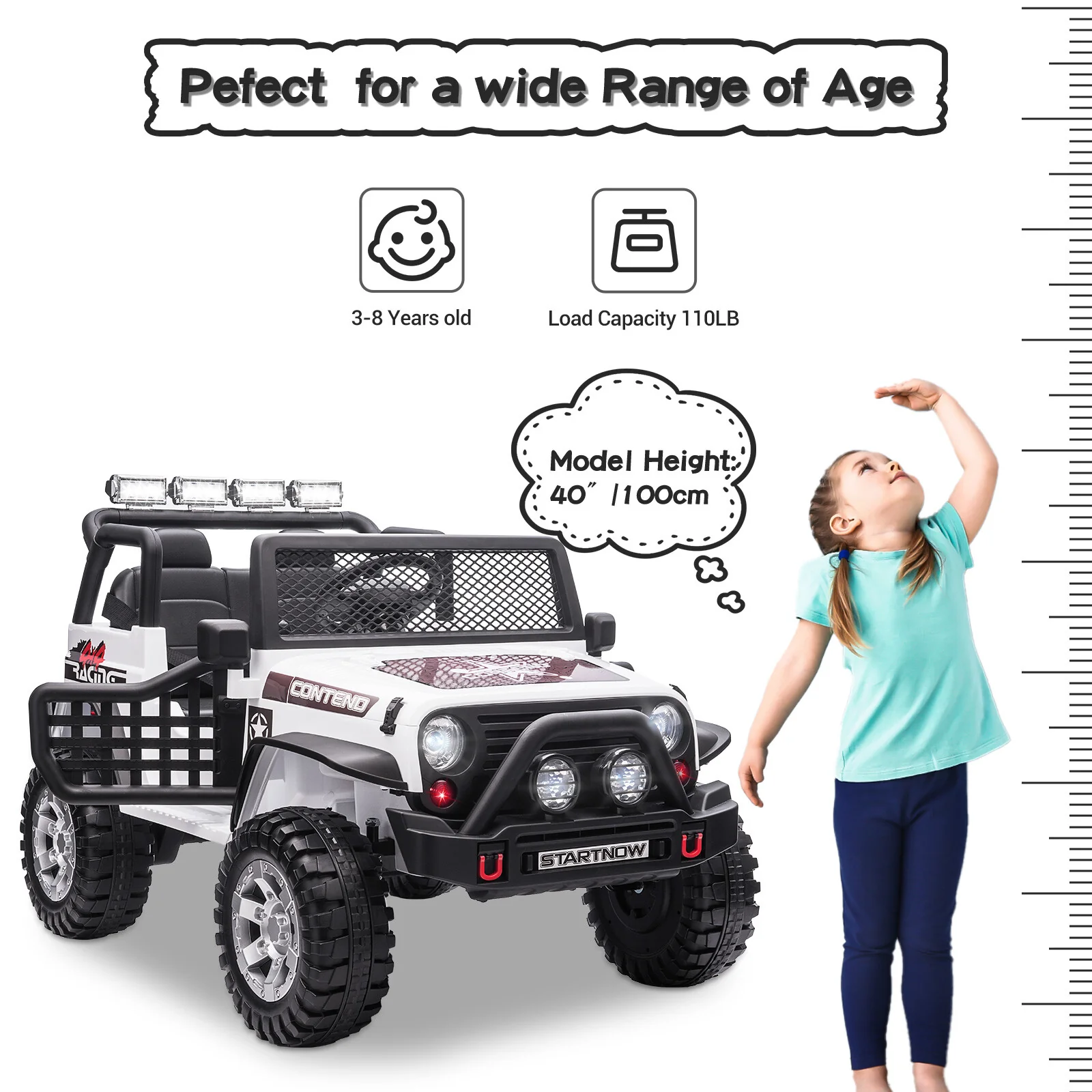 12V Electric 2-Seater Kids Ride-On Jeep Truck with Remote Control - Image 15