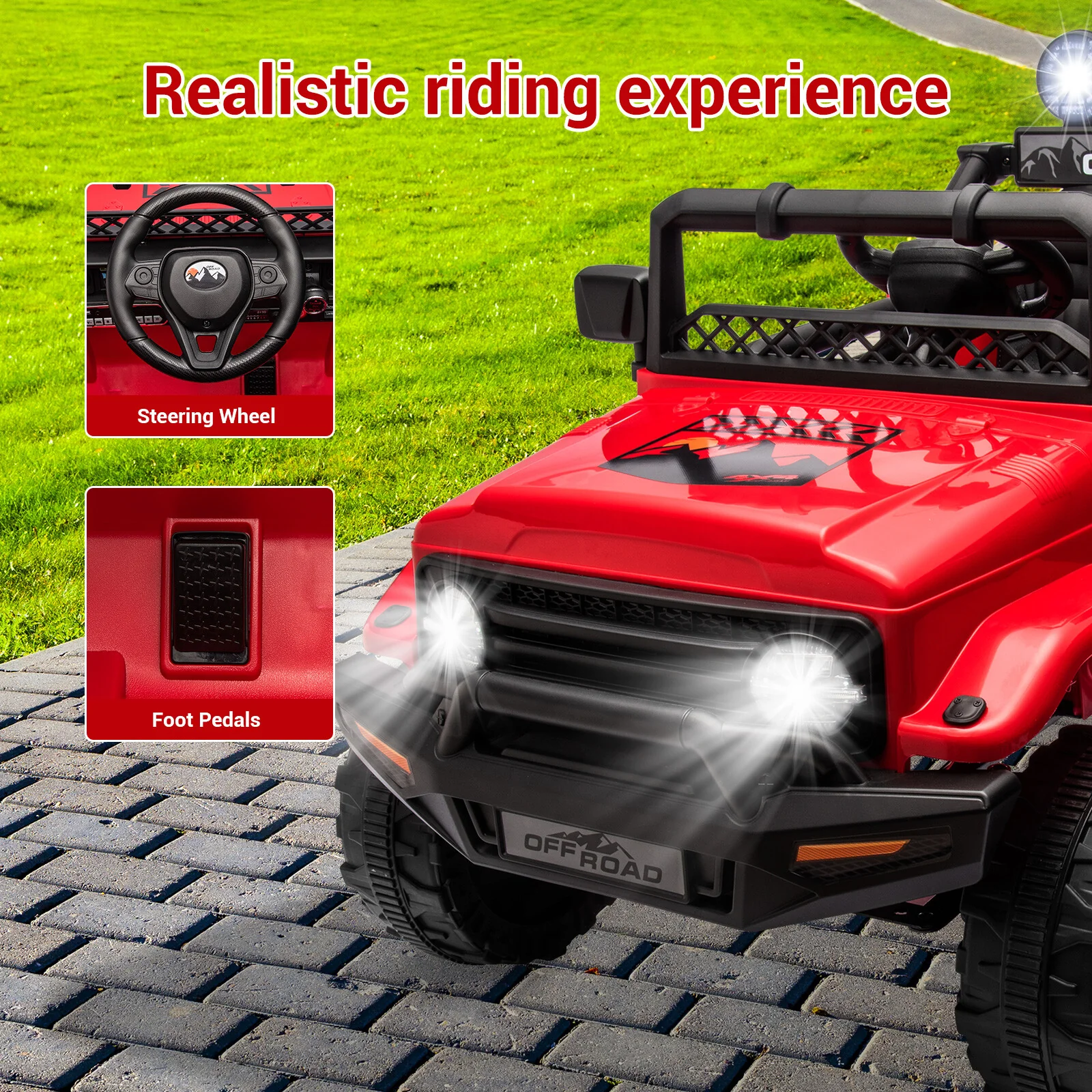 12V Electric 2-Seater Kids Ride-On Jeep Truck with Remote Control - Image 10