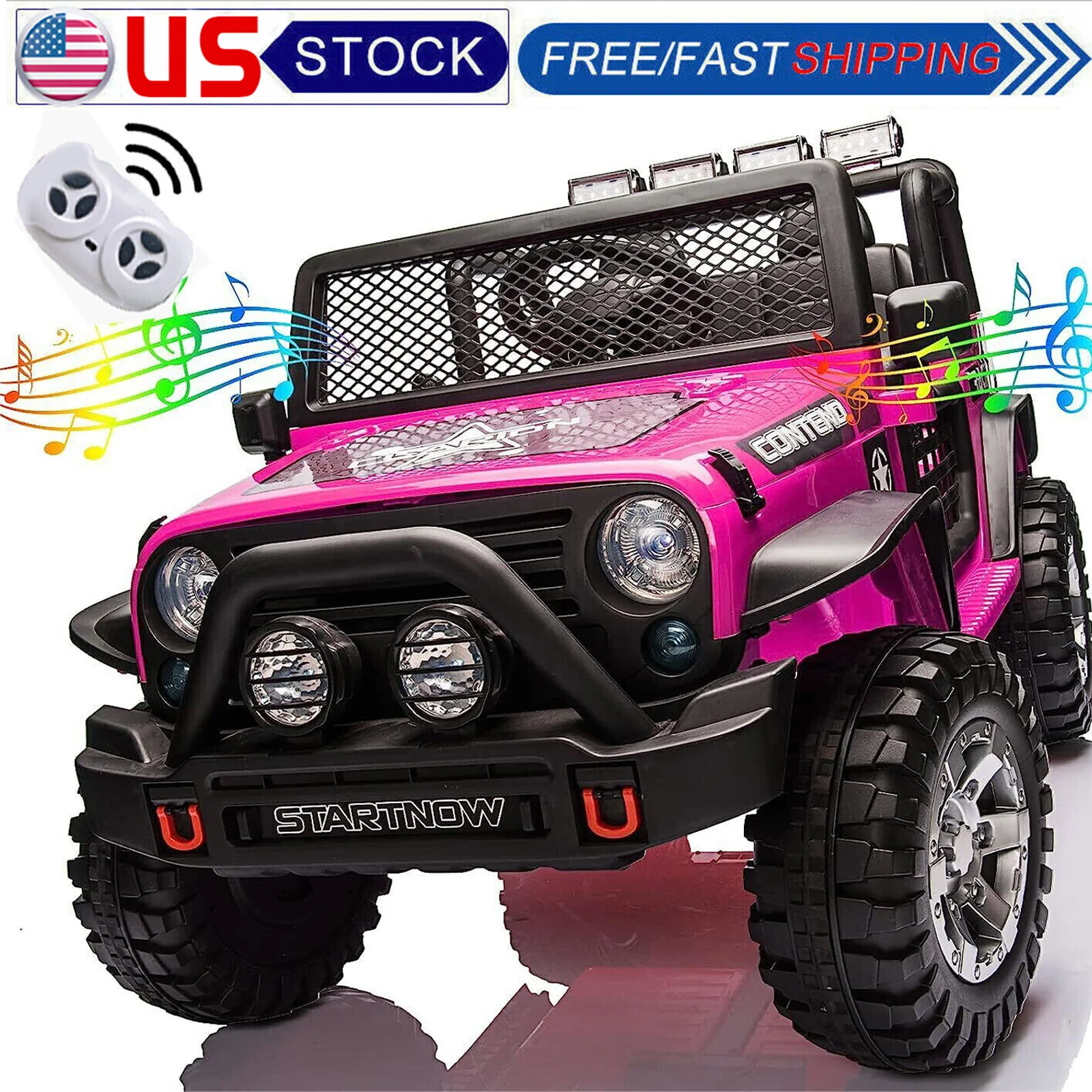 12V Electric 2-Seater Kids Ride-On Jeep Truck with Remote Control - Image 10