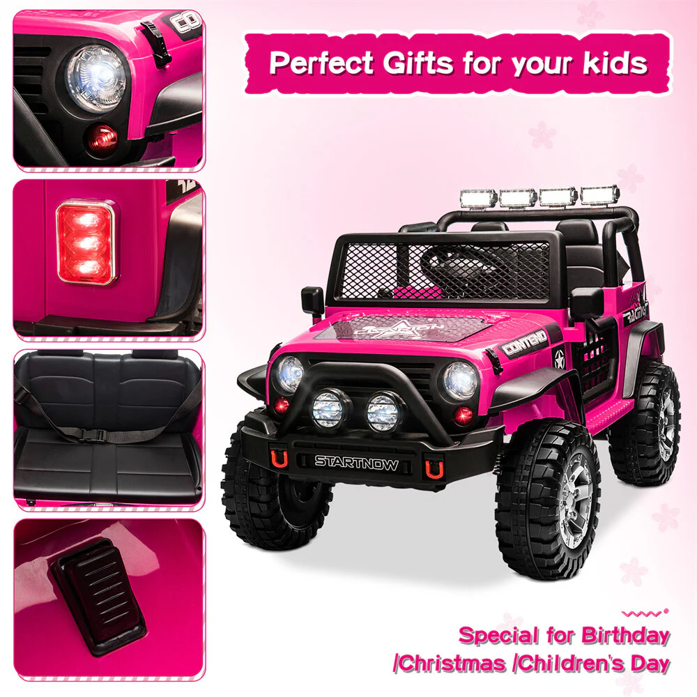 12V Electric 2-Seater Kids Ride-On Jeep Truck with Remote Control - Image 6