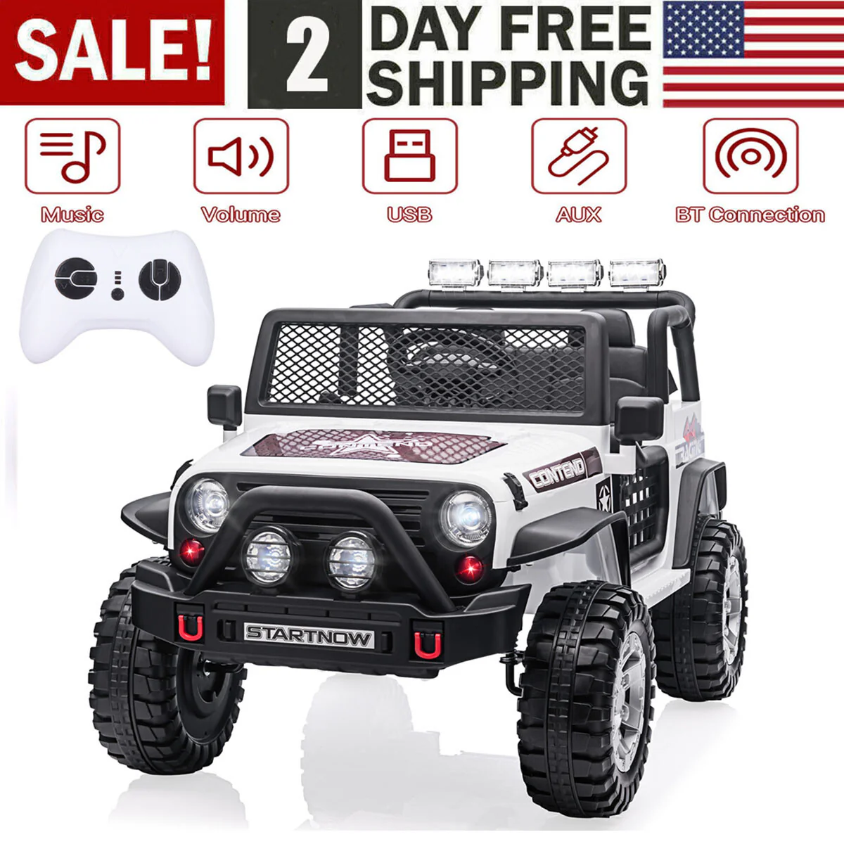 12V Electric 2-Seater Kids Ride-On Jeep Truck with Remote Control - Image 11