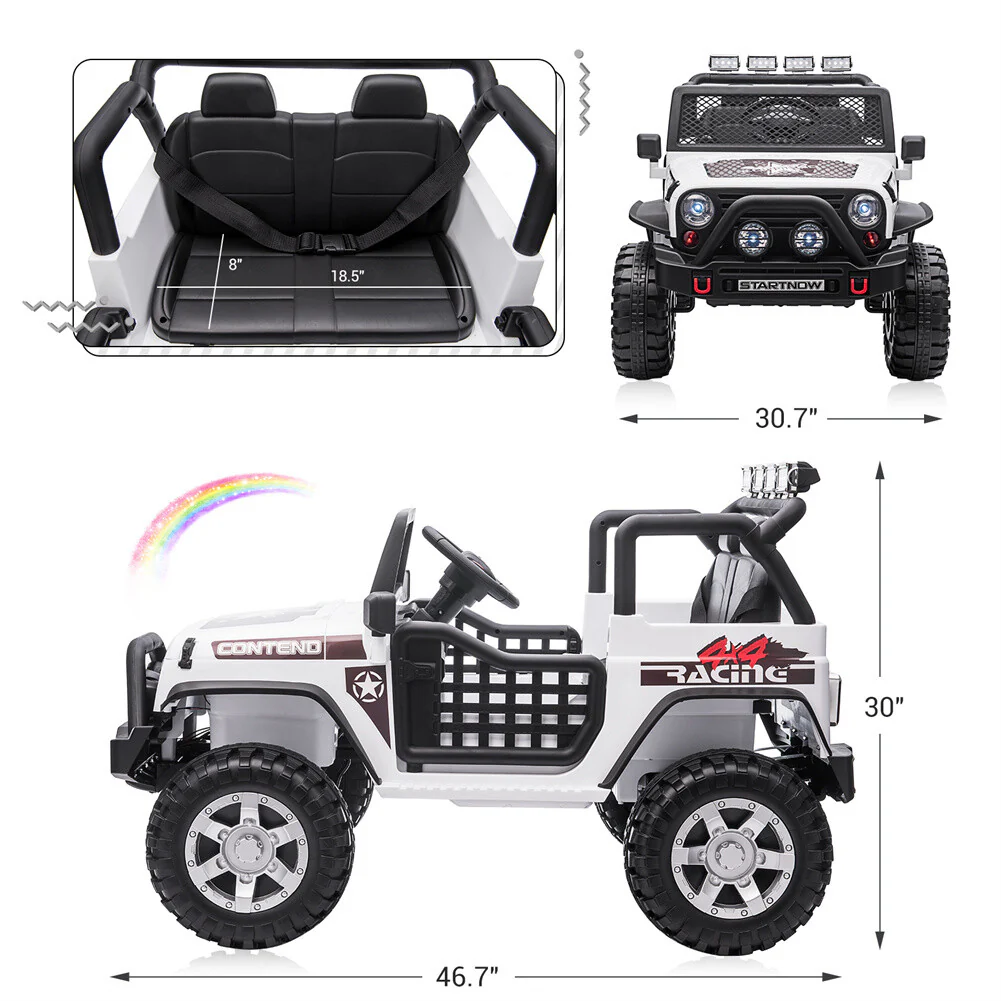 12V Electric 2-Seater Kids Ride-On Jeep Truck with Remote Control - Image 16