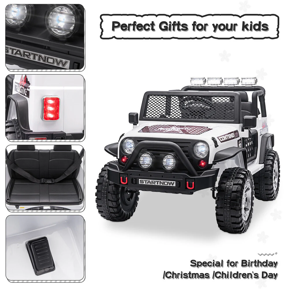 12V Electric 2-Seater Kids Ride-On Jeep Truck with Remote Control - Image 17