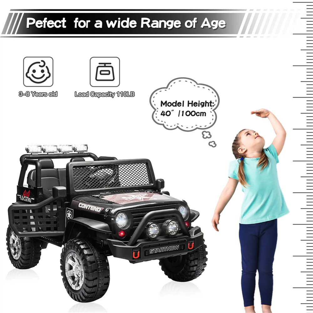 12V Electric 2-Seater Kids Ride-On Jeep Truck with Remote Control - Image 7