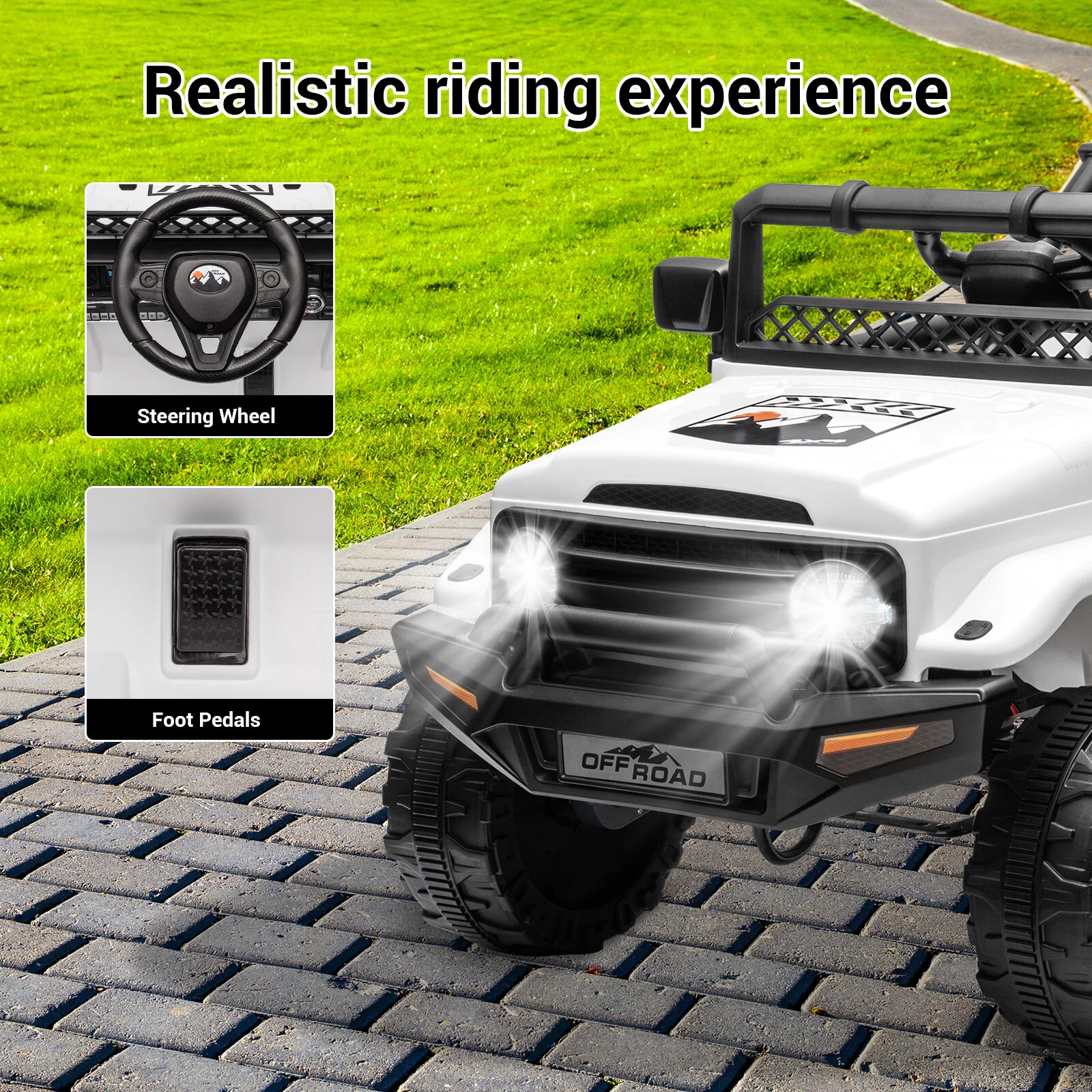 12V Electric 2-Seater Kids Ride-On Jeep Truck with Remote Control - Image 8
