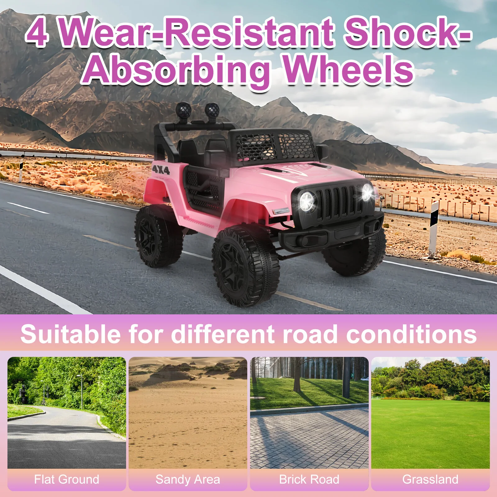 12V Kids 2-Seater Electric Ride-On Truck with Bluetooth MP3 and Remote Control - Image 11