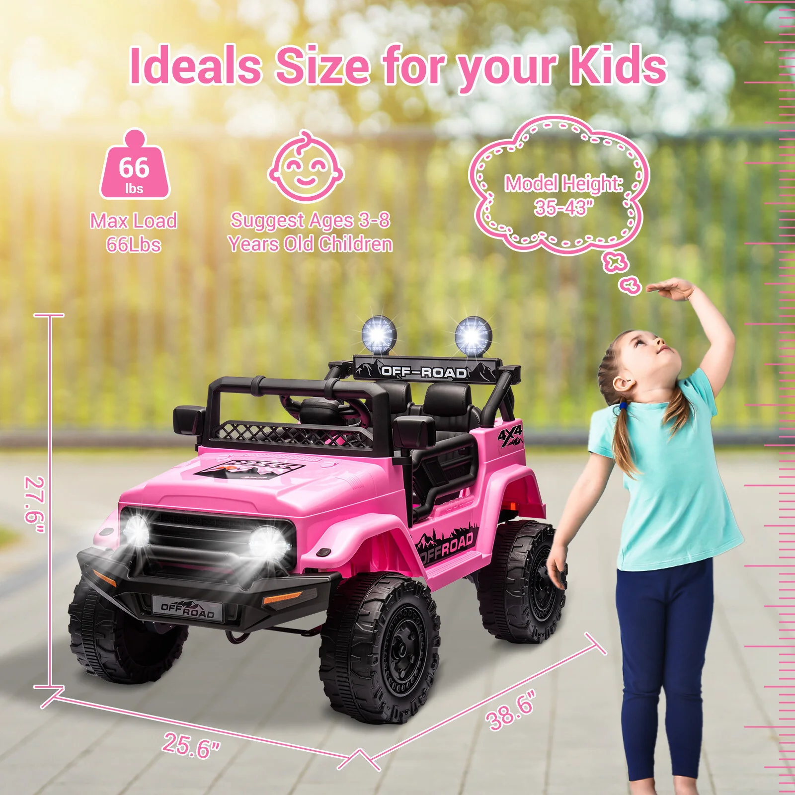 12V Electric 2-Seater Kids Ride-On Jeep with Remote Control Toy Car - Image 8