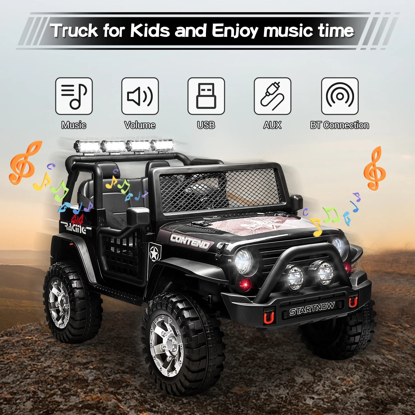 12V Electric 2-Seater Kids Ride-On Jeep with Remote Control - Image 5