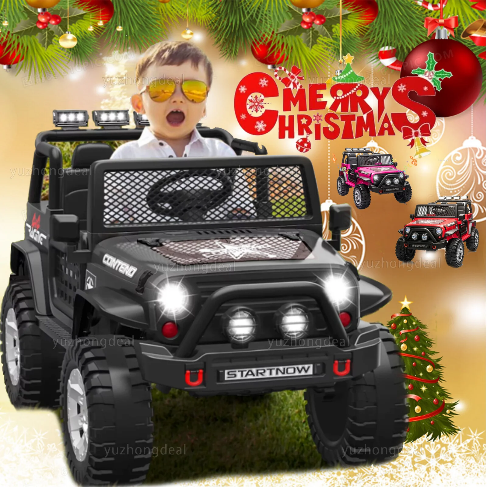 12V Electric 2-Seater Kids Ride-On Jeep with Remote Control Toy Vehicle - Image 6