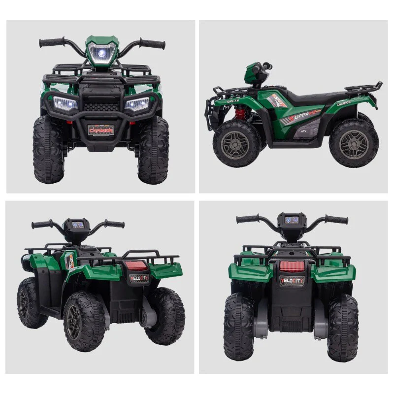 12V Kids Electric Ride-On ATV with AUX and USB Ports, Durable Wear-Resistant Tires - Image 5