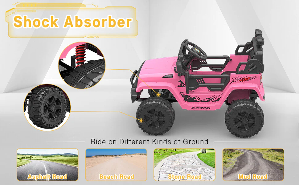 12V Battery-Powered Kids Electric Off-Road Ride-On Car Toy - Image 19